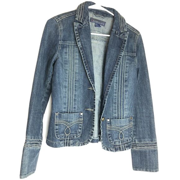 Baccini Vintage Denim Jacket W Pockets 